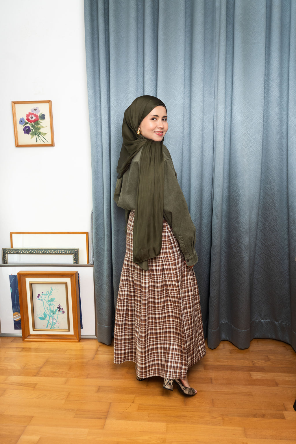 PURE LINEN PATCHWORK SAADA SKIRT