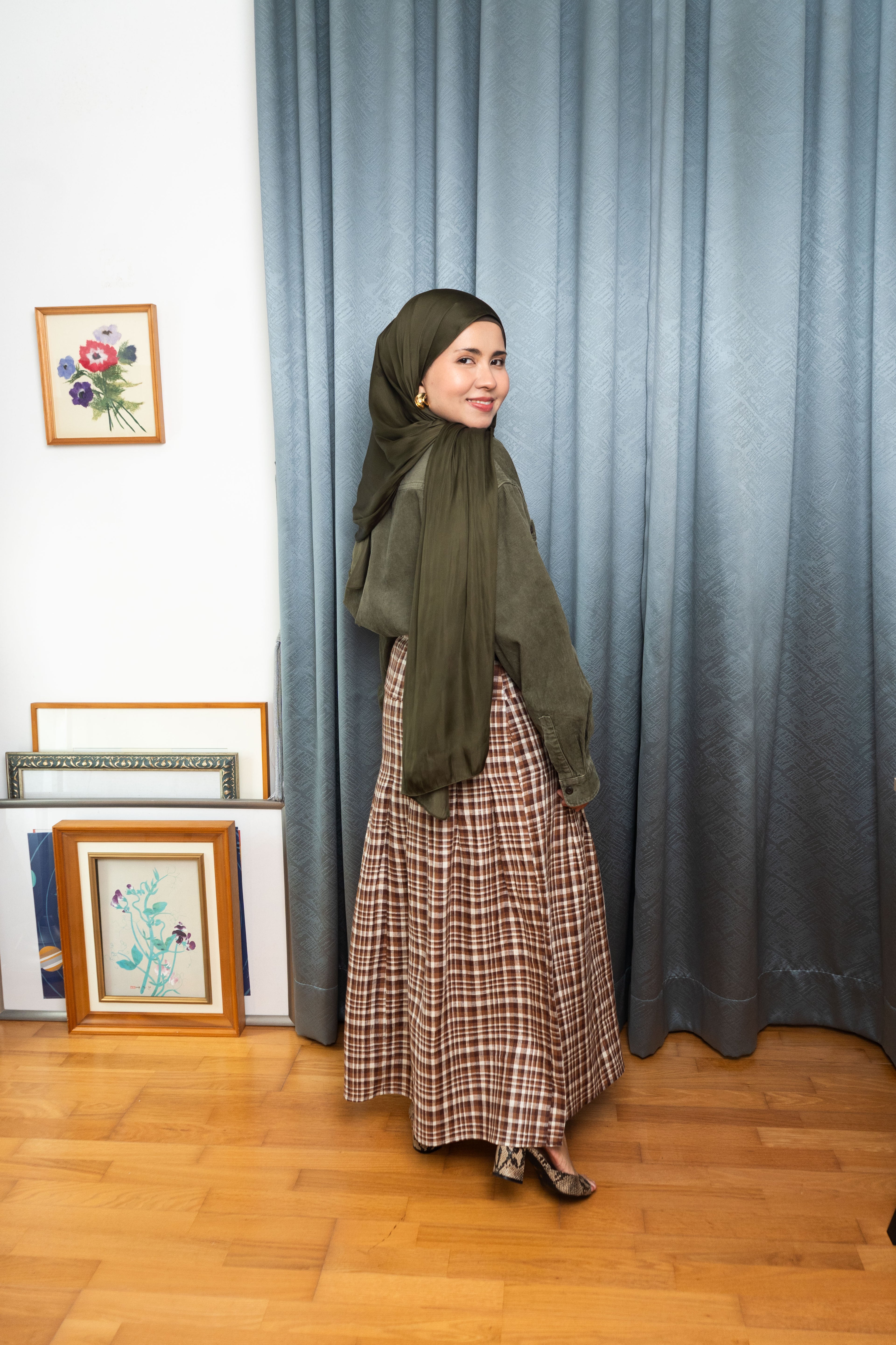 PURE LINEN PATCHWORK SAADA SKIRT