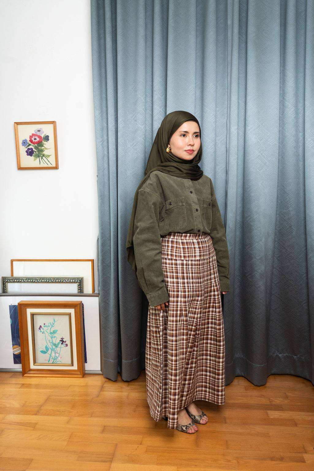 PURE LINEN PATCHWORK SAADA SKIRT