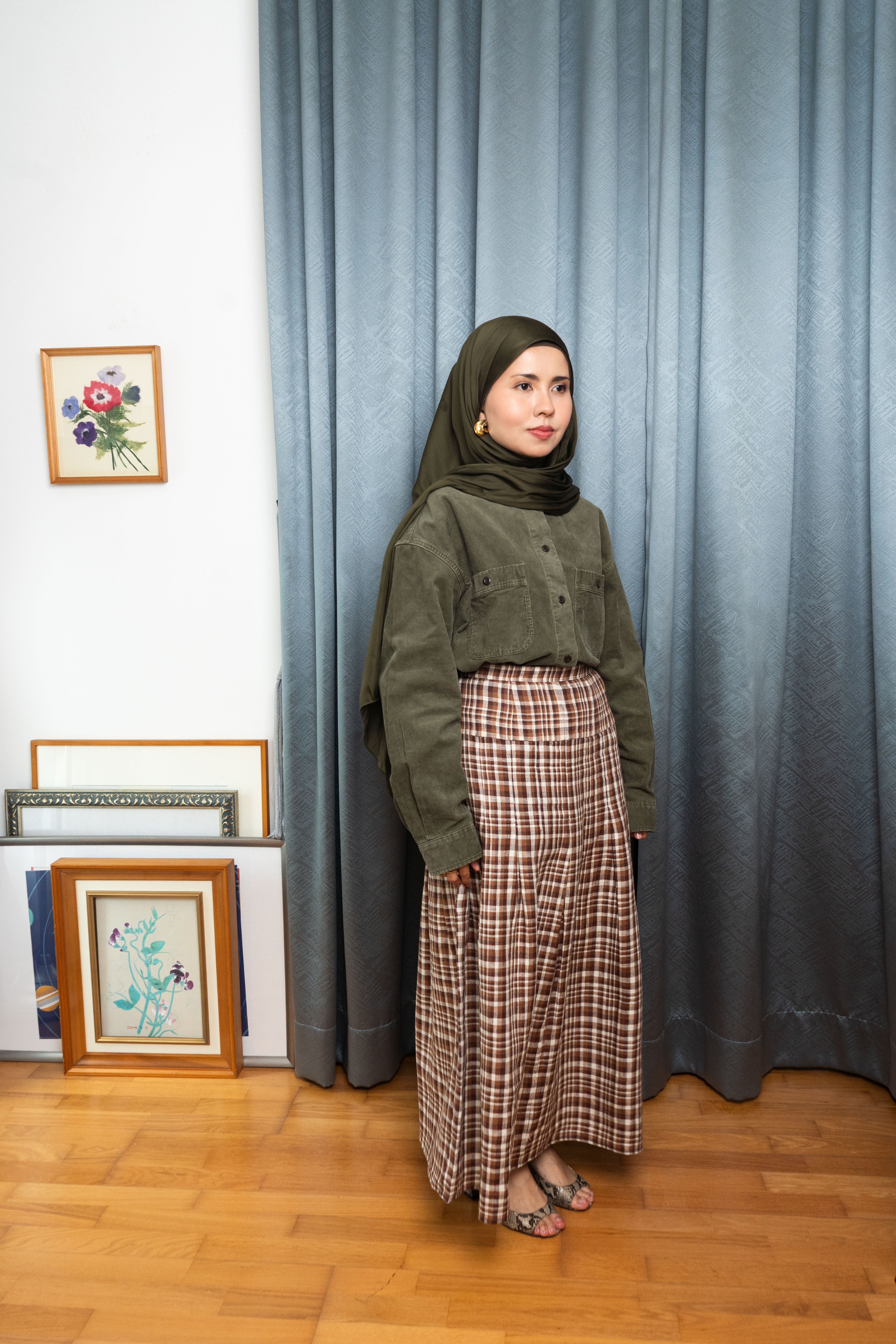 PURE LINEN PATCHWORK SAADA SKIRT