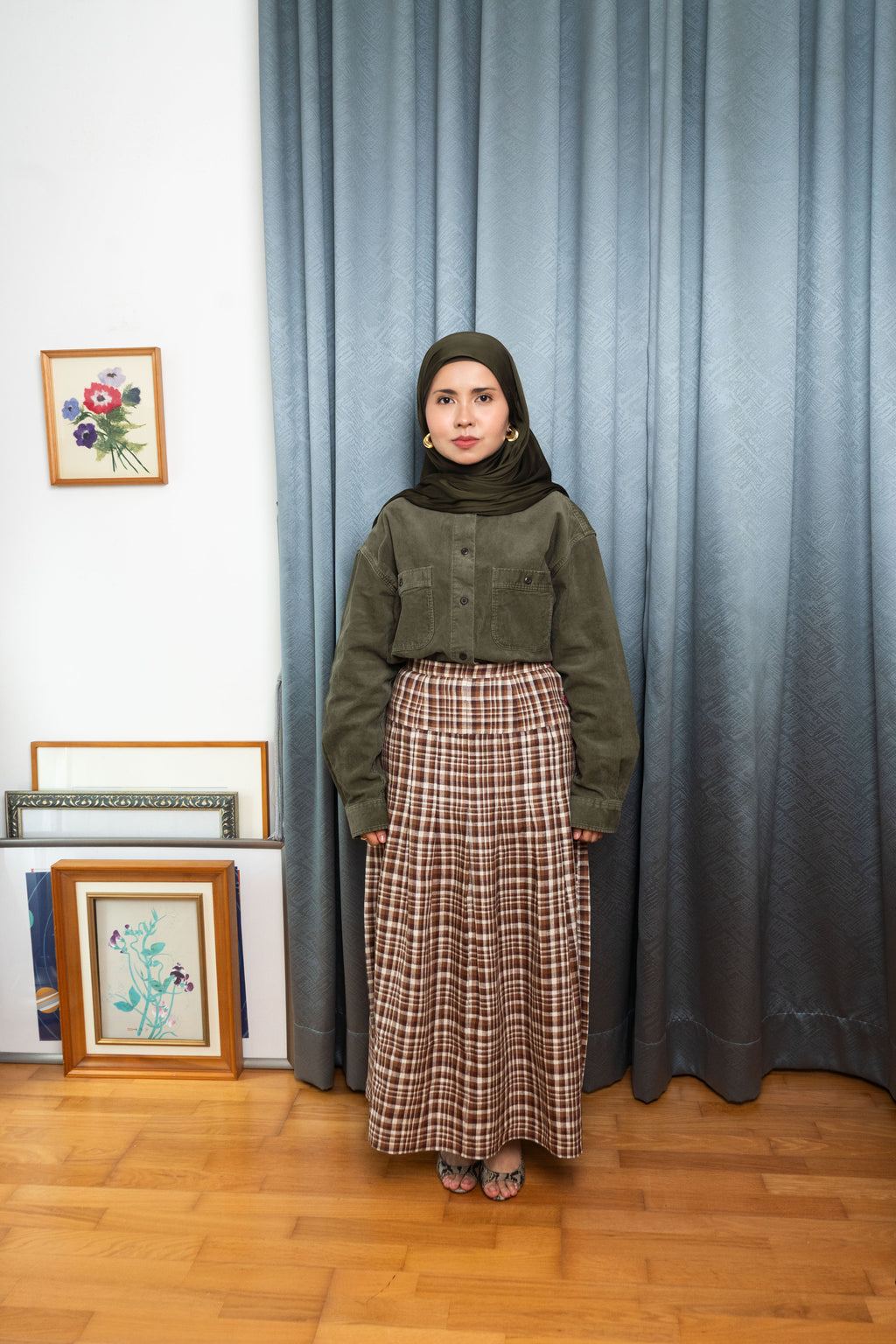 PURE LINEN PATCHWORK SAADA SKIRT