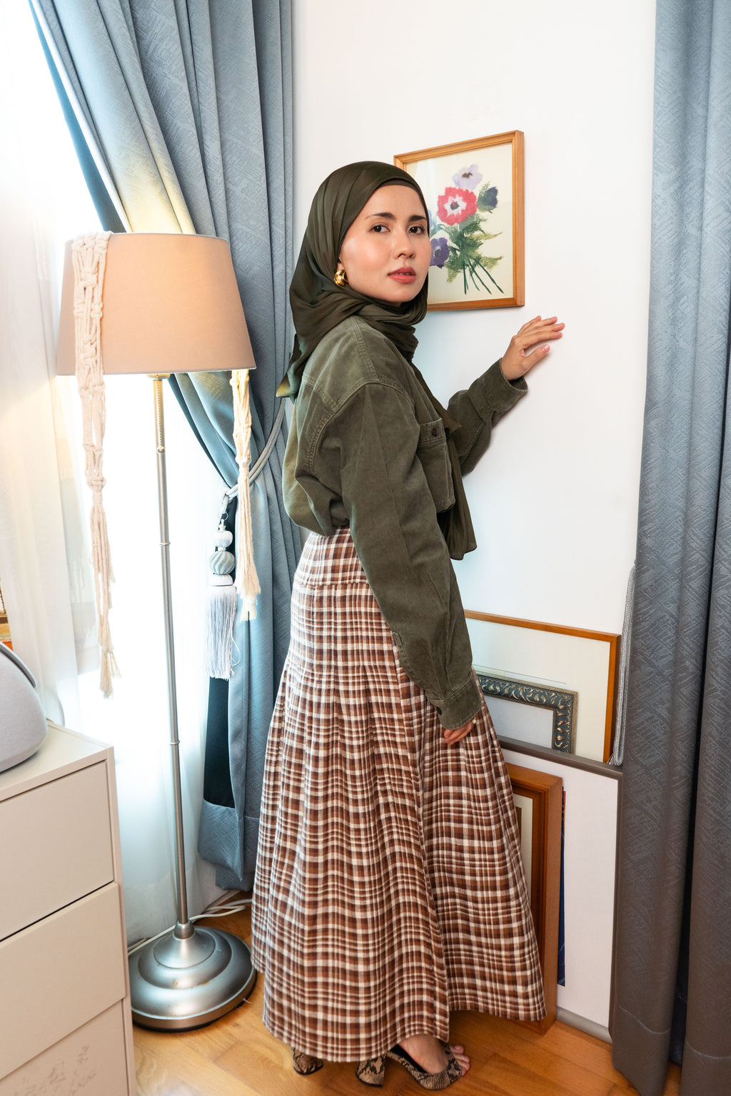 PURE LINEN PATCHWORK SAADA SKIRT